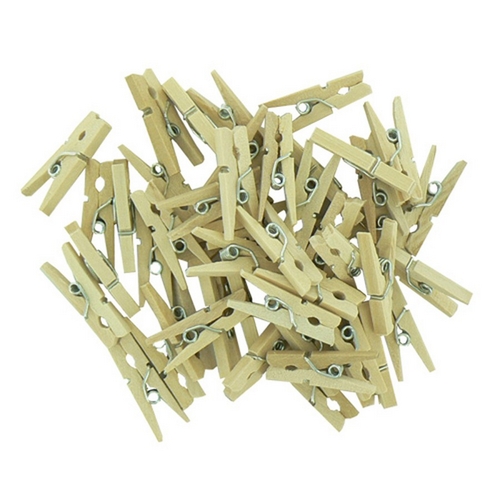 Pinces � linge naturelles - 2.5 cm