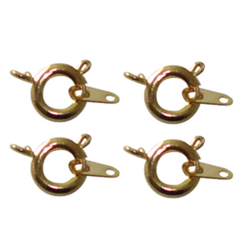Set de 4 fermoirs � ressort dor�s