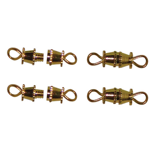 Set de 4 fermoirs � vis dor�s