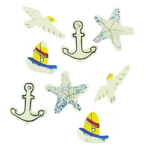 Figurines en bois d�cor� - La Mer