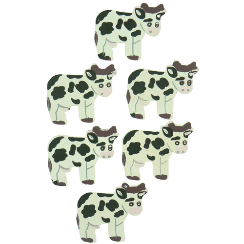 Vaches en bois d�cor�