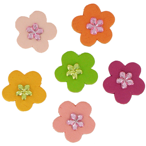 Fleurs & Strass en bois d�cor�