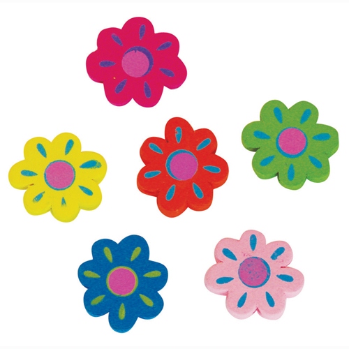 �Pastel Flowers� en bois d�cor� 