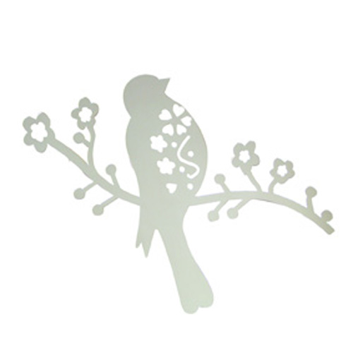 Grand miroir acrylique - Oiseau sur branche