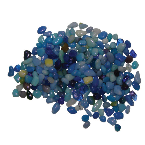 Mini galets d�coratifs - Assortiment Bleu
