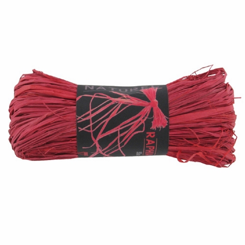 Raphia naturel - Rouge