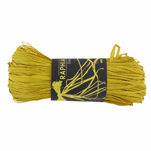 Raphia naturel - Jaune