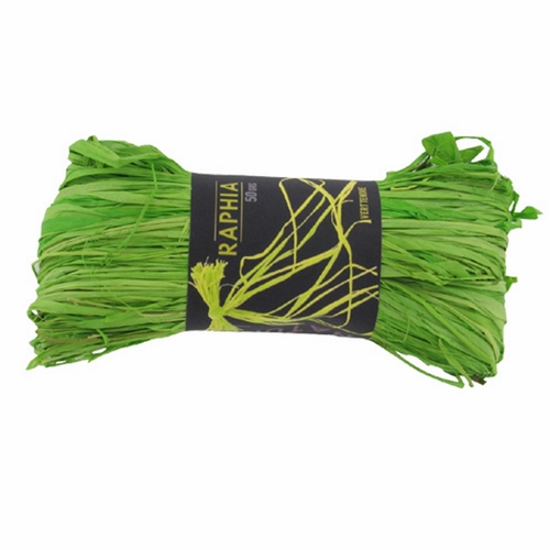 Raphia naturel - Vert printemps
