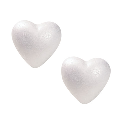 Set de 2 coeurs en polystyr�ne