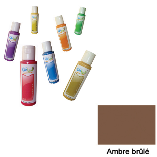 Peinture acrylique - Ambre br�l�