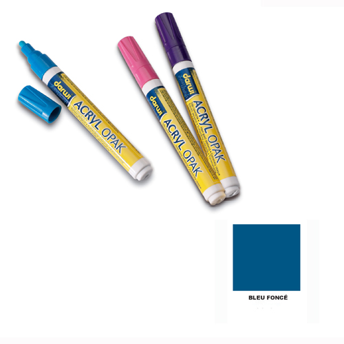 Marqueur Acryl�Opak - Bleu fonc�