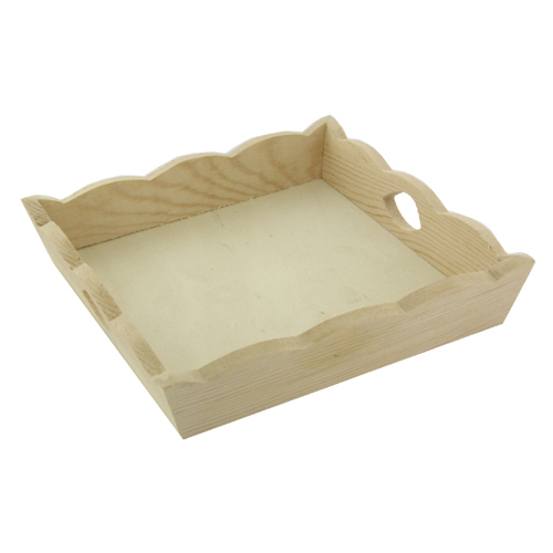 Mini plateau carr� bords ondul�s